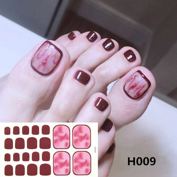 Kokovifyves Foot Stickers Foot Nail Stickers for Female DIY Nail Decoration Art