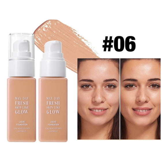 Kokovifyves Foundations for Women Waterproof Coverage Foundations for Face Soft Matte Oil Control Concealer Lightweight and Long Lasting Makeup 50ml