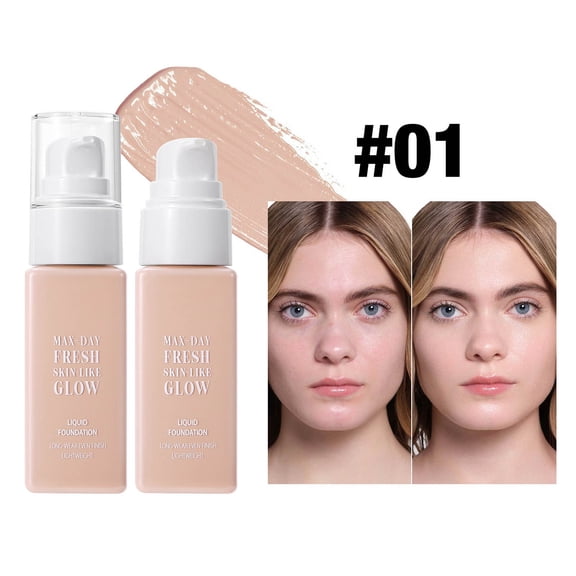 Kokovifyves Foundations for Women Waterproof Coverage Foundations for Face Soft Matte Oil Control Concealer Lightweight and Long Lasting Makeup 50ml