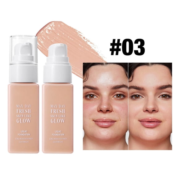 Kokovifyves Foundations for Women Waterproof Coverage Foundations for Face Soft Matte Oil Control Concealer Lightweight and Long Lasting Makeup 50ml