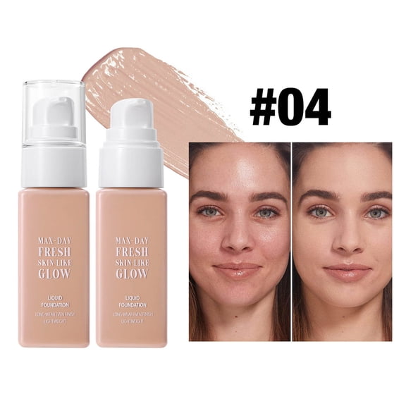 Kokovifyves Foundations for Women Waterproof Coverage Foundations for Face Soft Matte Oil Control Concealer Lightweight and Long Lasting Makeup 50ml