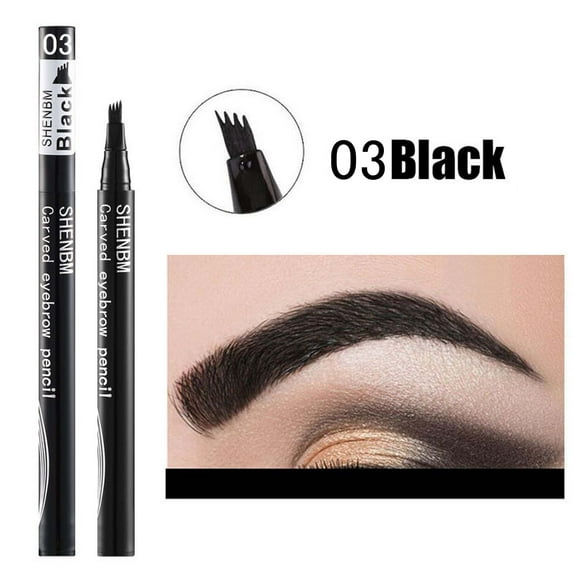 Kokovifyves Four Headed Eyebrow Pen Four Forked Claw Head Liquid Water Eyebrow Pen