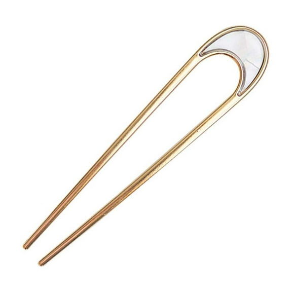 Kokovifyves French Hair Pin New U-shaped Hair Pins for French Twists Hair French Hair Sticks Fork for Thick Hair Buns Chignons Gold Hair Clips Hair Styling Accessories