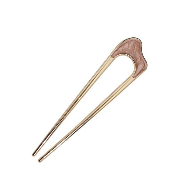 Kokovifyves French Hair Pin New U-shaped Hair Pins for French Twists Hair French Hair Sticks Fork for Thick Hair Buns Chignons Gold Hair Clips Hair Styling Accessories