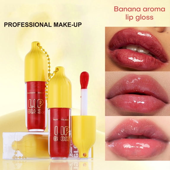 Kokovifyves Fruity Scent Mirror Shine Water Gloss Lip Gloss, Smooth Texture Daily Lip Beauty Makeup 3.5g