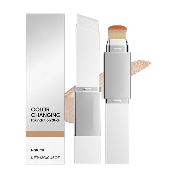 Kokovifyves Full To Medium Coverage Base Makeup Color-Changing Make-up with Detachable Brush 13ml