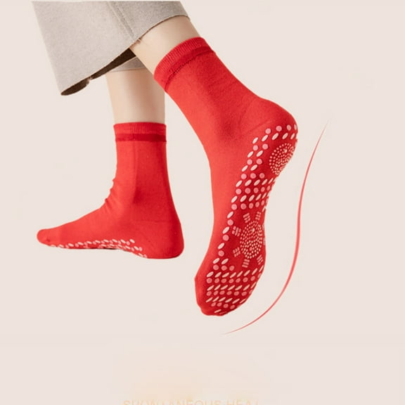 Kokovifyves Heating Socks Comfortable Elastic Breathable Breathable Heating Socks Warm and Cold Resistant Cotton Socks