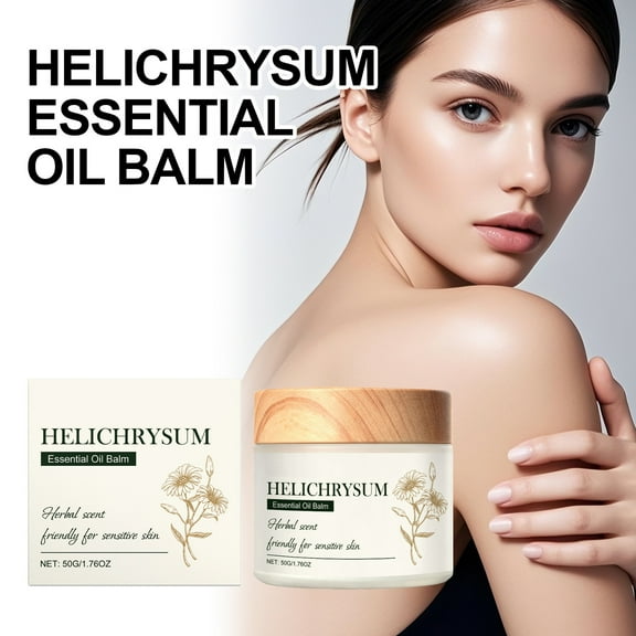 Kokovifyves Helichrysum Balm Deep Moisturizing with Shea Butters Jojoba Oil Beeswax and Helichrysum Natural Nourishing Balm for Dry 50g