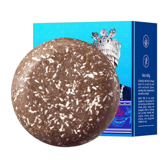 Kokovifyves Herbal Ginger Ginseng Polygonum Shampoo Soap, Deep Cleansing Scalp and Hair Care 60g