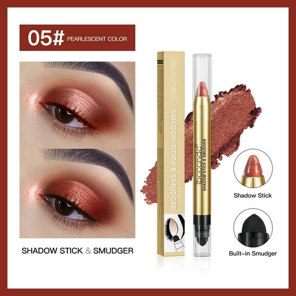 Kokovifyves High-gloss Eyeshadow Pen One-stroke Shaping Double-ended Eyeshadow Stick,Cream Shimmer Smooth Eyeshadow Pencil