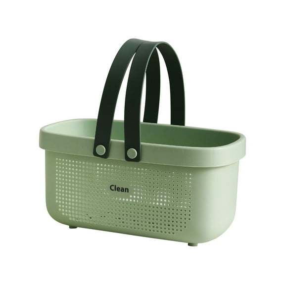 Kokovifyves Hollow Out Desktop Storage Basket Dispenser Container Portable Shower Caddy Basket Bathing: Plastic Storage Basket with Handle Portable Box Organizer
