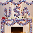 thumbnail image 1 of Kokovifyves Home Decor Clearance under $5 4th of July Patriotic Garland Red White Blue Foil Garland Shiny Hanging Decorations for Independence Day Memorial Day Celebration Party Decorations, 1 of 6