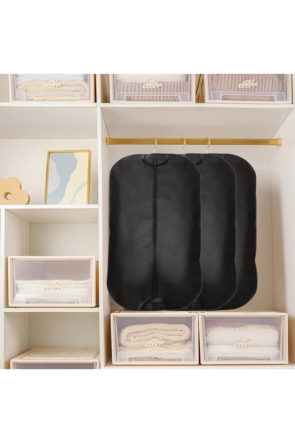 Home Essentials Garment Bag Suit Bag for Closet Storage and Travel Foldable Garment Bag for Hanging Clothes Travel Suit Bag with 2 Carry Handles for Suits Coats Skirts