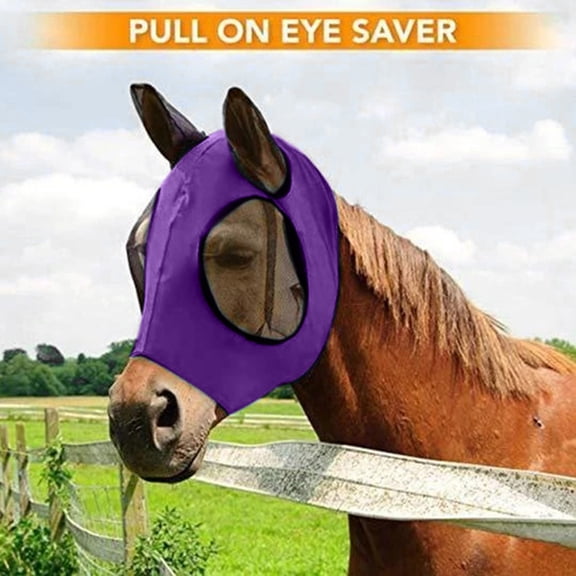 Kokovifyves Home and Garden Clearance Anti-Fly Mesh Equine Mask Comfort Fit Fly Mask Protects Eyes and Ears