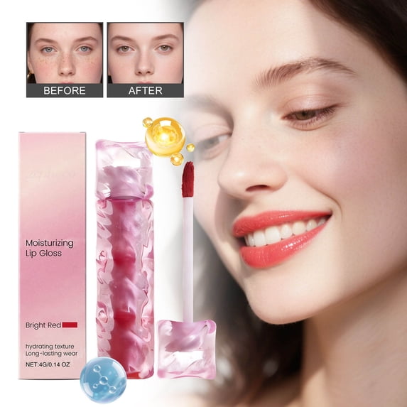 Kokovifyves Hydrating Long Lasting Lip Gloss Natural Shine Light Weight for Daily Wear Lip Makeup