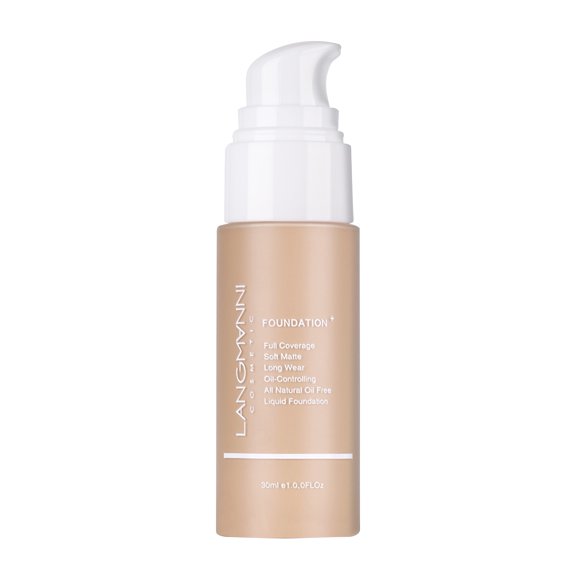 Kokovifyves Langmanni/Longmani Press Liquid Foundation Matte Oil Mask Liquid Foundation European and Makeup,30ml