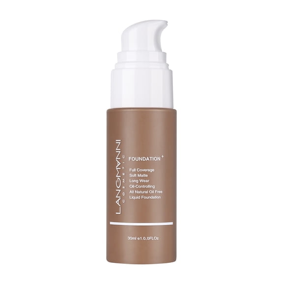 Kokovifyves Langmanni/Longmani Press Liquid Foundation Matte Oil Mask Liquid Foundation European and Makeup,30ml