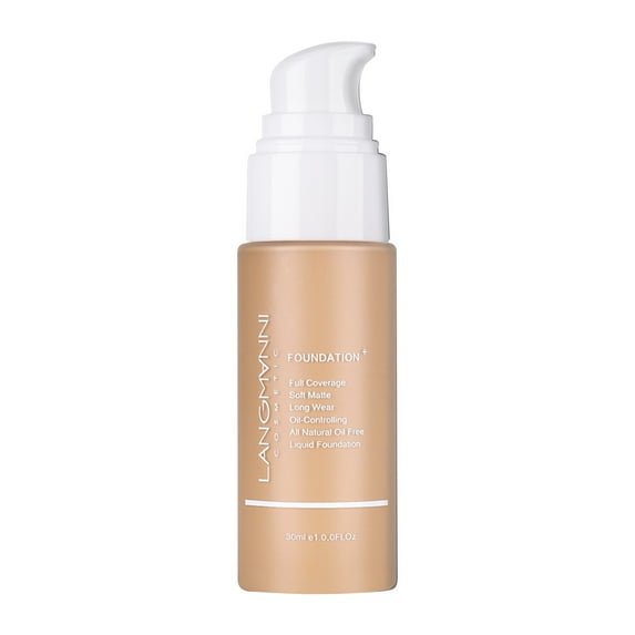 Kokovifyves Langmanni/Longmani Press Liquid Foundation Matte Oil Mask Liquid Foundation European and Makeup,30ml