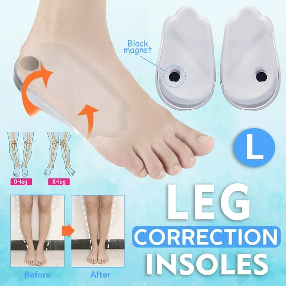 Kokovifyves Leg Correction Insoles Magnetic heel pad men's and women's O-shaped legs X-shaped