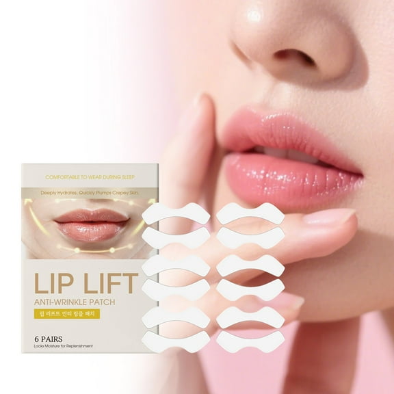 Kokovifyves Lip Line Fading Care Patch Deeply Nourishes and Moisturizes Improves Expression Lines Wrinkles on The Upper Lip 6 Patch