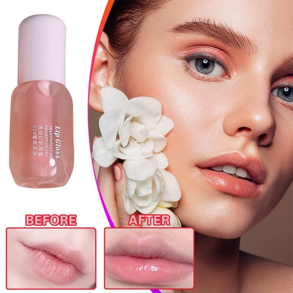 Kokovifyves Lip Oil Transparent Lip Gloss Transparent Fade Lip Lines Men and Women Lip Gloss Lip Oil 3g