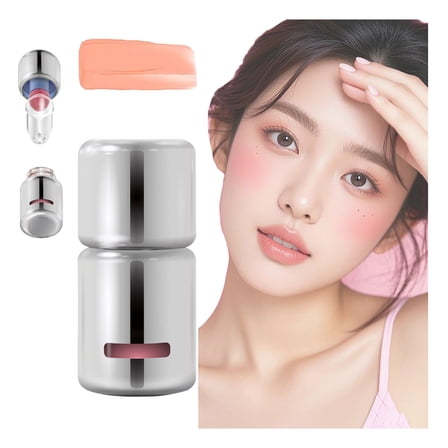 Kokovifyves Liquid Blush Highlight 3 In 1 for Women Matte Makeup Blusher Cream with Sponge Head Color Liquid Blush 5ml