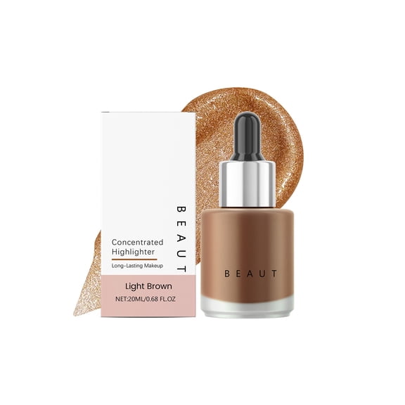 Kokovifyves Liquid Highlighter Drops Liquid Bronzer for Face Body Bronzing Drops with Buildable Face Makeup 20ml