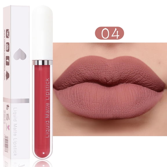 Kokovifyves Long Wear Waterproof Matte Lip Gloss, Non Transfer Comfort Finish Lip Cosmetic 2.5ml