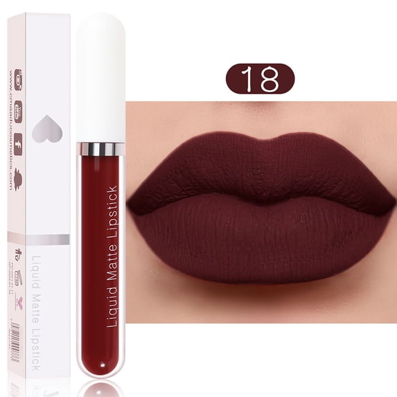 Kokovifyves Long Wear Waterproof Matte Lip Gloss, Non Transfer Comfort Finish Lip Cosmetic 2.5ml