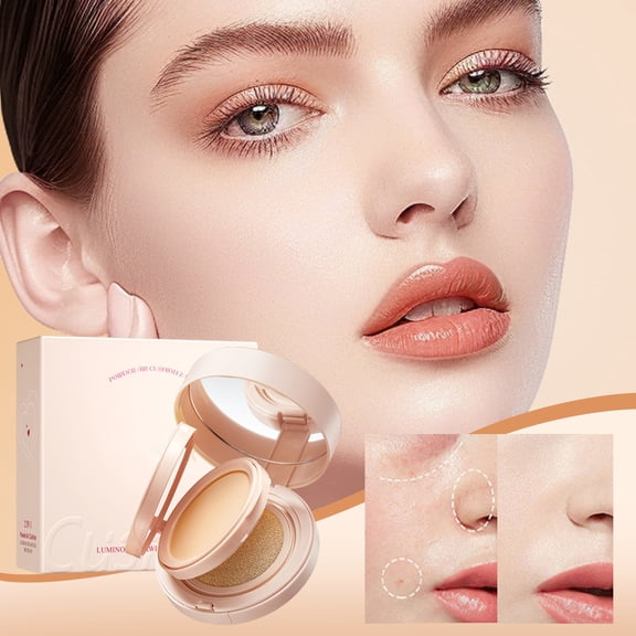 Kokovifyves Luminous 2-in-1 Air Cushion Makeup, Smooth Buildable Concealing Texture for All-Day Natural Facial Styling