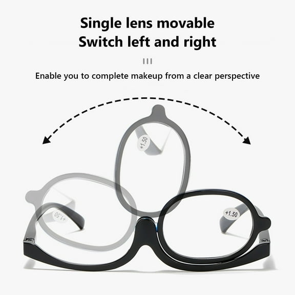 Kokovifyves Magnifier Makeup Presbyopic Glasses Personality Single Rotating Women Makeup Glasses HD Fashion Presbyopic Glasses Wholesale