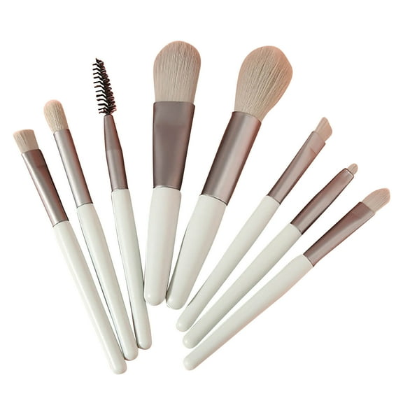 Kokovifyves Makeup Brushes Kit Set 8pcs Mini Makeup Brush Set / Portable Powder Blush Eyeshadow Eyelash Travel Brush Kit