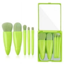 Kokovifyves Makeup Brushes Kit Set Easy Taken Travel Makeup Brush Set 5pcs Mini Complete Function Cosmetic Brushes Kit with Mirror