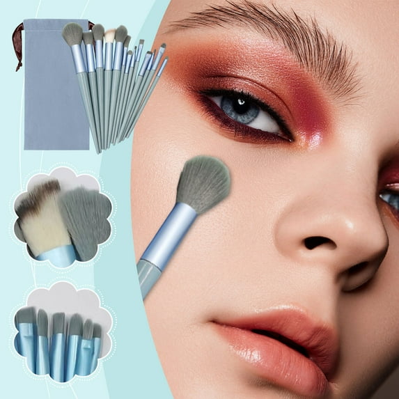 Kokovifyves Makeup Brushes Sets under$5 Make-up Brush Set with Cloth Bag Makeup Brushes & Tools