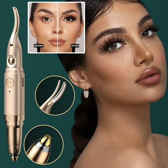 Kokovifyves Makeup on Sale under $5 Eyelash Curler Eyelash Curler Eyebrow Trimmers Ladies Eyebrow Trimmers Shaving Device Hair Removal 2-in-1 Divines Tool