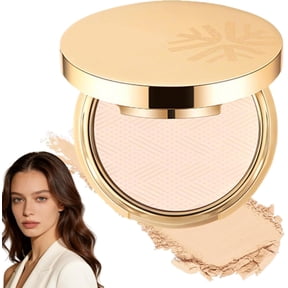 Kokovifyves Matte Face Setting Compact Powder, Smudge Resistant Shine Balancing Cosmetic with Even Coverage, 10g