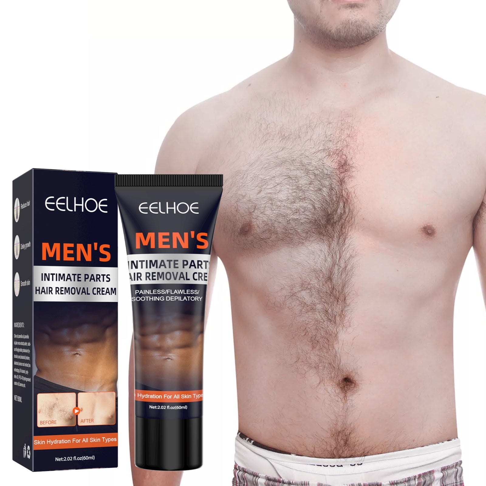 Kokovifyves Men'S Hair Removal Cream, Mild Hair Removal, Whole Body ...