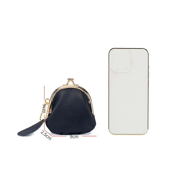 Kokovifyves Mini Coin Purse for Women Clearance Small and Retro Leather Coin Purse Women Top Layer Cowhide Coin Bag Storage Bag Mini Clip Bag