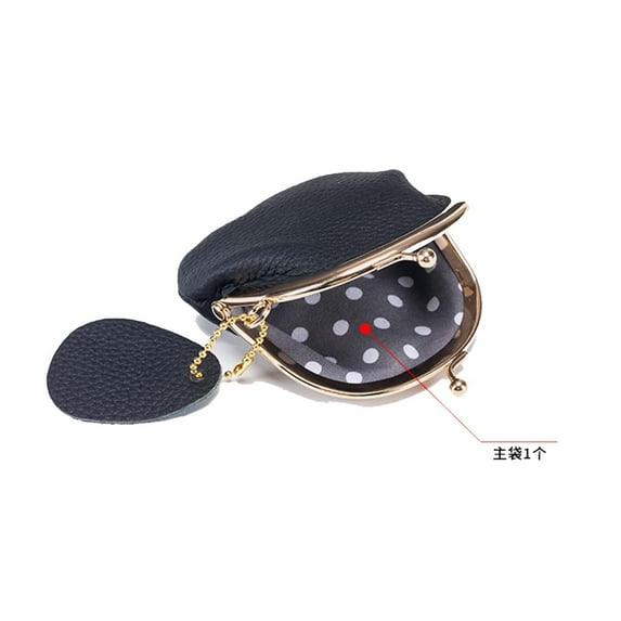 Kokovifyves Mini Coin Purse for Women Clearance Small and Retro Leather Coin Purse Women Top Layer Cowhide Coin Bag Storage Bag Mini Clip Bag