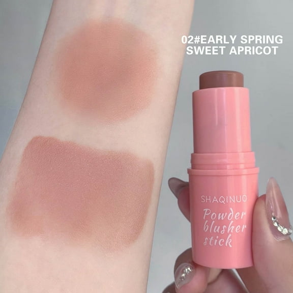 Kokovifyves Multi Functional Makeup Stick High Gloss Face Repairing Rouge Matte Powder Blusher Stick