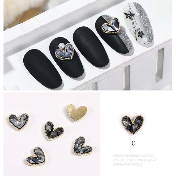 Kokovifyves Nail Art Fritillary Alloy Flat Bottom Rhinestone Nail Polish GlueDecoration