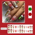 thumbnail image 1 of Kokovifyves Nail Care Christmas Nail Tips Finished Wearable Nails Christmas False Nails Wearable Nail Patches, 1 of 8