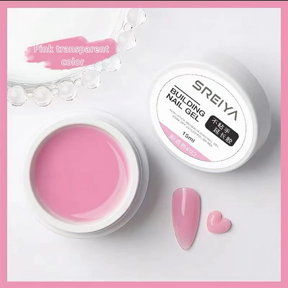 Kokovifyves Nail Care Clearance Nail Lengthening Gel, Solid Gel Lengthening Nail Gel, Clear White Nude Pink Nail Plus Hard Gel, 3D Sculpting Gel Beginner Diy Nail Art Set