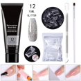 thumbnail image 1 of Kokovifyves Nail Care Poly Extension Gel Nail Kit, Clear Builder Jelly Gel Nude Poly Nail Enhancement Trial French Kit with Mini Nail 15ml, 1 of 2