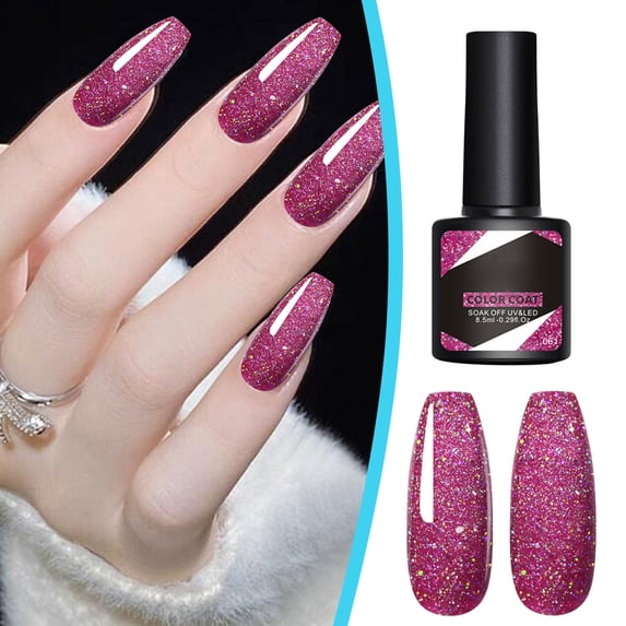 Kokovifyves Nail Care Products Glitter Nail Polish High End Nail Polish Everyday Dating Party Nail Art 8.5ml
