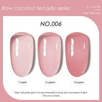 Kokovifyves Nail Care Products for Women 20 Color Cream Ice-transparent Semi-transparent Nail Art Nail Polish Set Nail Polish 7.5ml