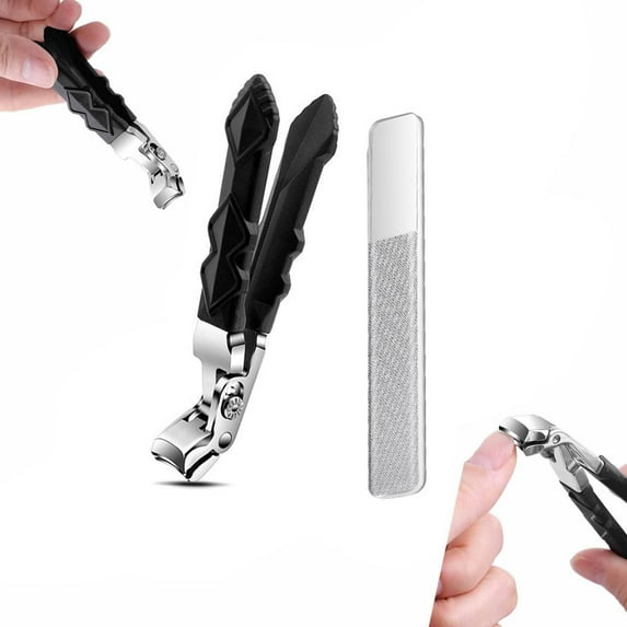 Kokovifyves Nail Clippers for Men & Women Nail Clippers Toe Nail Clippers for Thick Nails Stainless Nail Clipper with Catcher for Men Women
