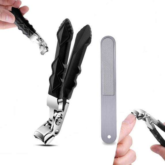 Kokovifyves Nail Clippers for Seniors Nail Clippers Toe Nail Clippers for Thick Nails Stainless Nail Clipper with Catcher for Men Women