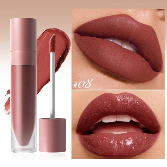 Kokovifyves Non Transfer Soft Velvet Matte Lip Gloss, Daily Wear Lip Makeup 7.6g