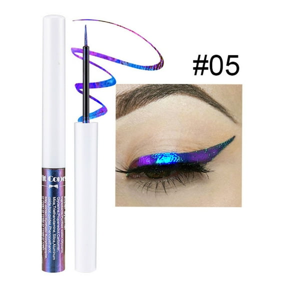 Kokovifyves Optical Discoloration Eyeliner Liquid Light Changing Color Stage Makeup Thin Pearlescent Eyeliner 3ml